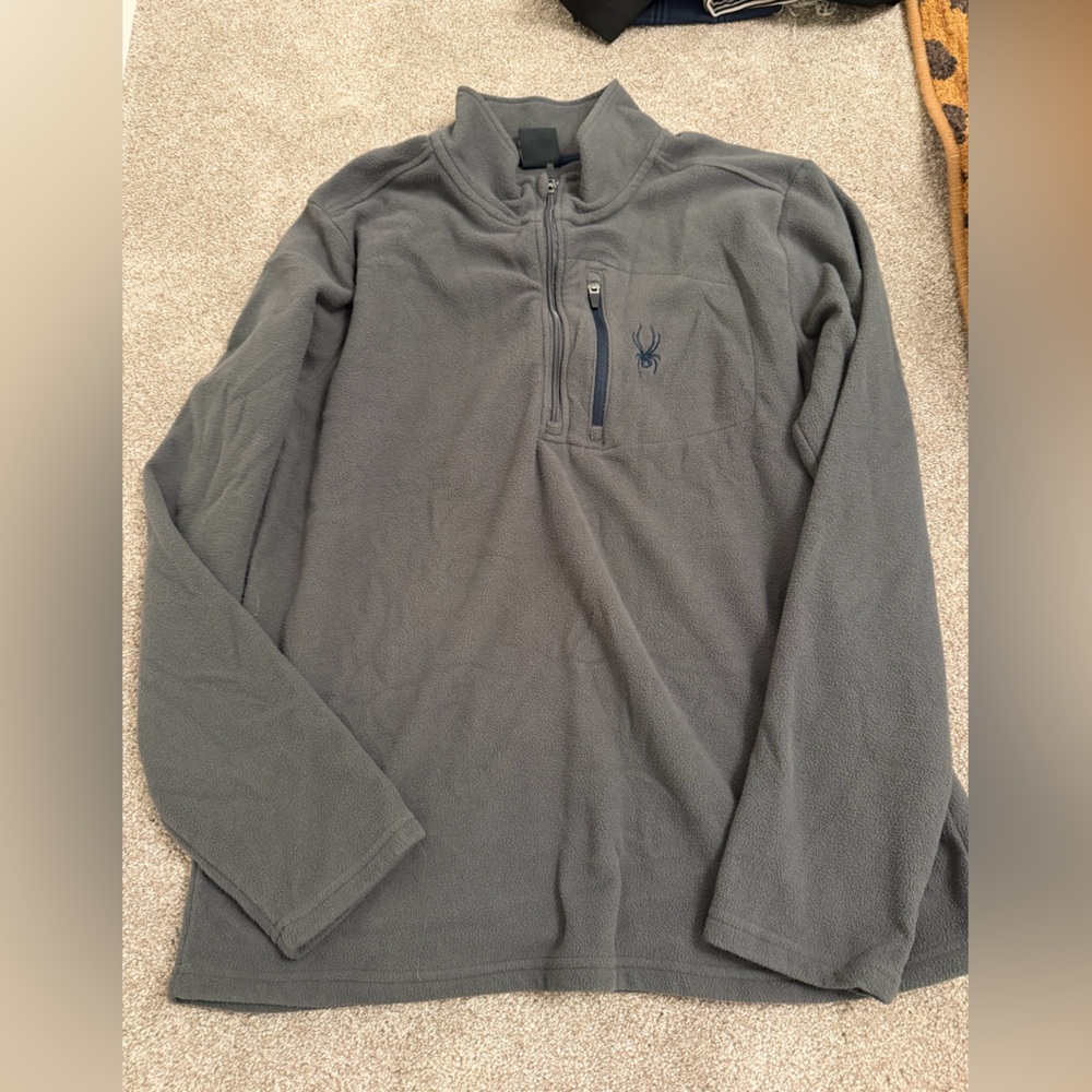 Spyder Charcoal Gray Half-Zip Fleece Pullover
